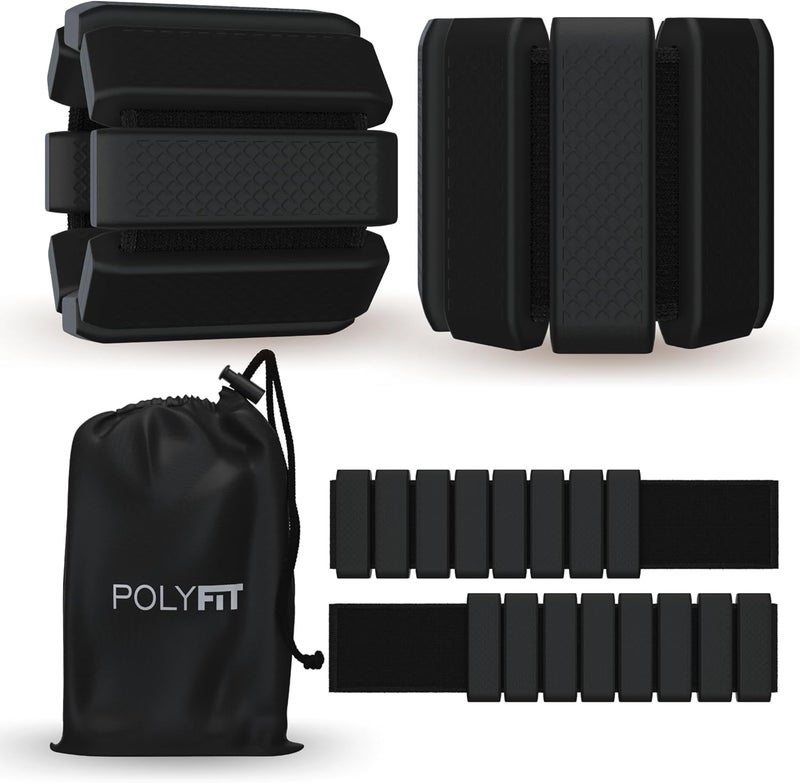 Polyfit Wrist & Ankle Weights - 1 Pair - Wearable Ankle Weights for Women and Men - Wearable Bracelet for Exercise, Yoga, Walking, Running, Dance, Barre, Pilates, Cardio, Aerobics - Image 1